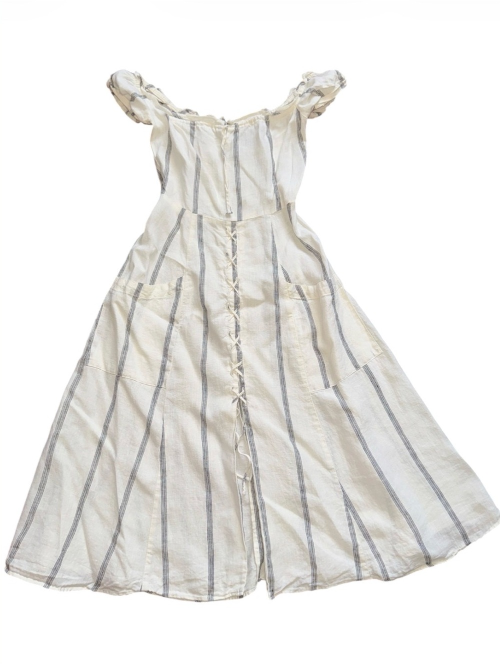 Reformation Cream Striped Top 0 - Picture 5 of 9